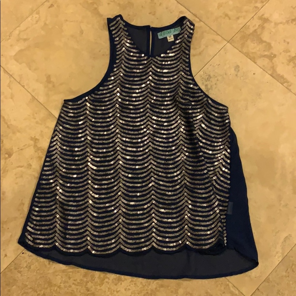 Sold‼️Navy sequins tank